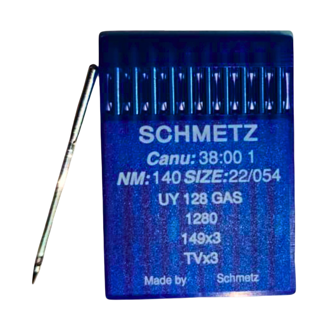 Agujas Industriales SCHMETZ UY 128 GAS / 1280 / 149x3 / TVx3 – Nm 140 (Tamaño 22/054)