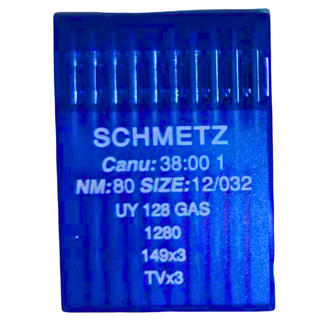 Agujas Industriales SCHMETZ UY 128 GAS / 1280 / 149x3 / TVx3 – Nm 80 (Tamaño 12/032)