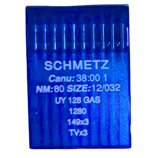 Agujas Industriales SCHMETZ UY 128 GAS / 1280 / 149x3 / TVx3 – Nm 80 (Tamaño 12/032)