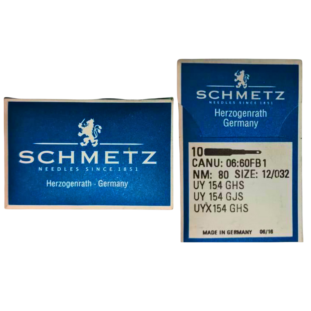 Agujas Industriales SCHMETZ UY 154 GHS / UY 154 GJS / UYX154 GHS – Nm 80 (Tamaño 12/032)