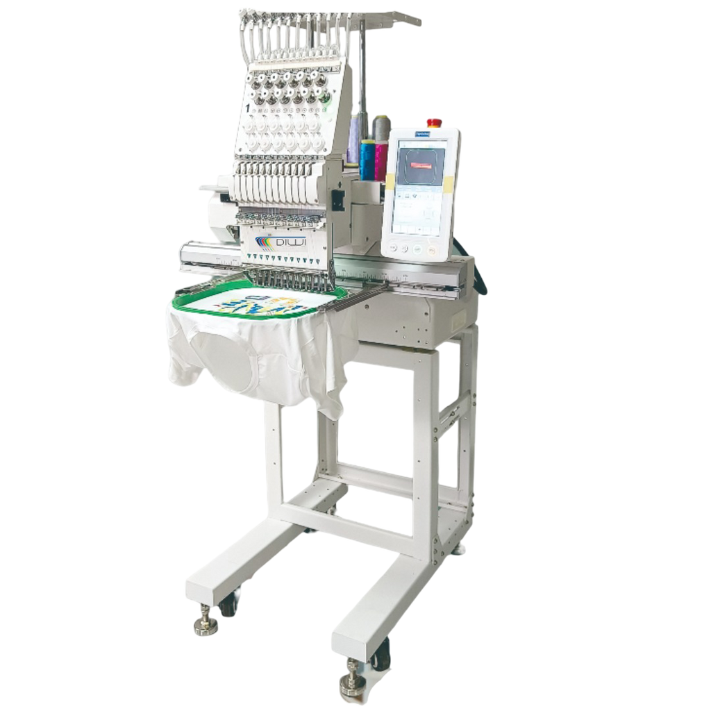 Bordadora Industrial DIWI DW1201 Serie PRO 1 Cabeza 12 Agujas 220x300 mm