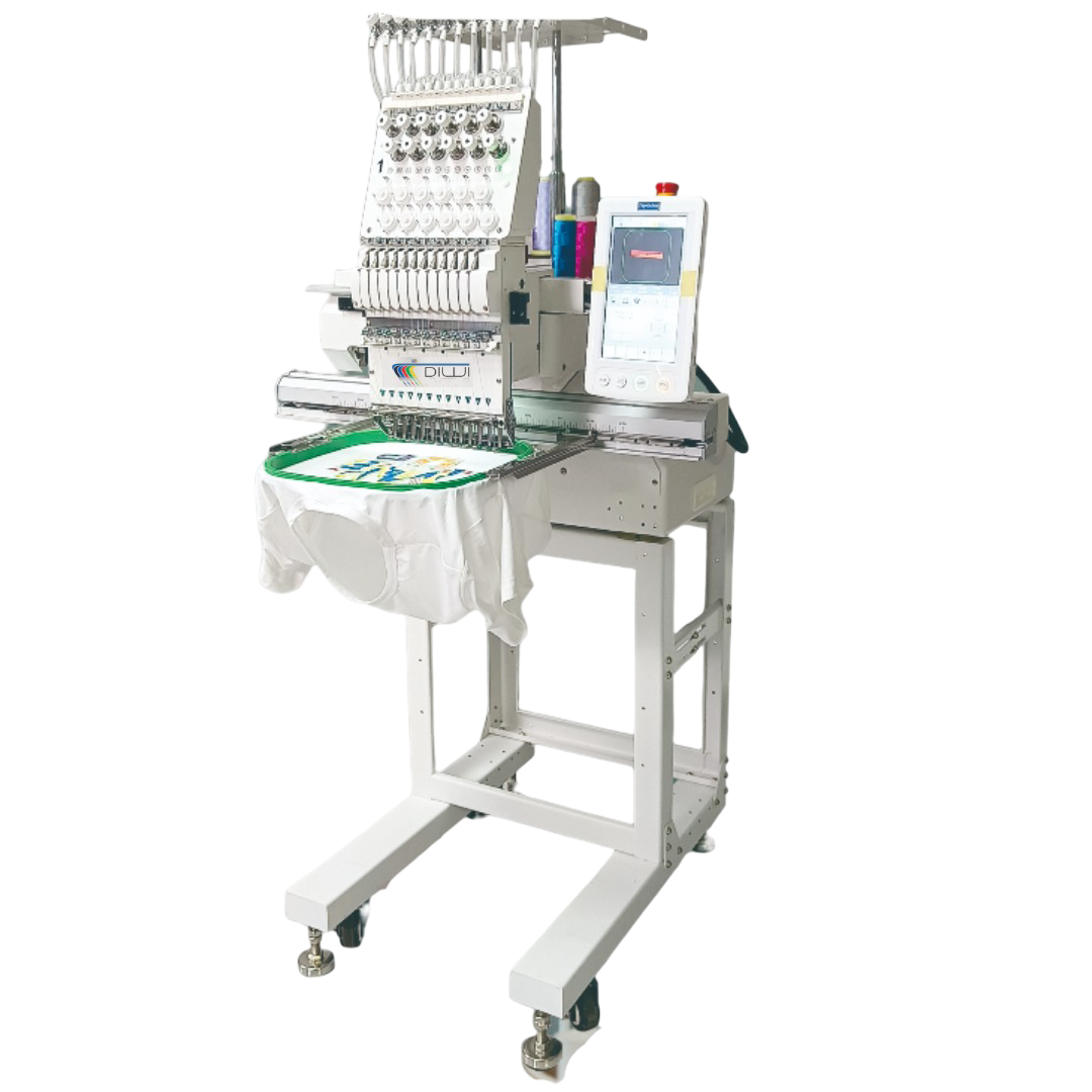 Bordadora Industrial DIWI DW1201 Serie PRO 1 Cabeza 12 Agujas 220x300 mm